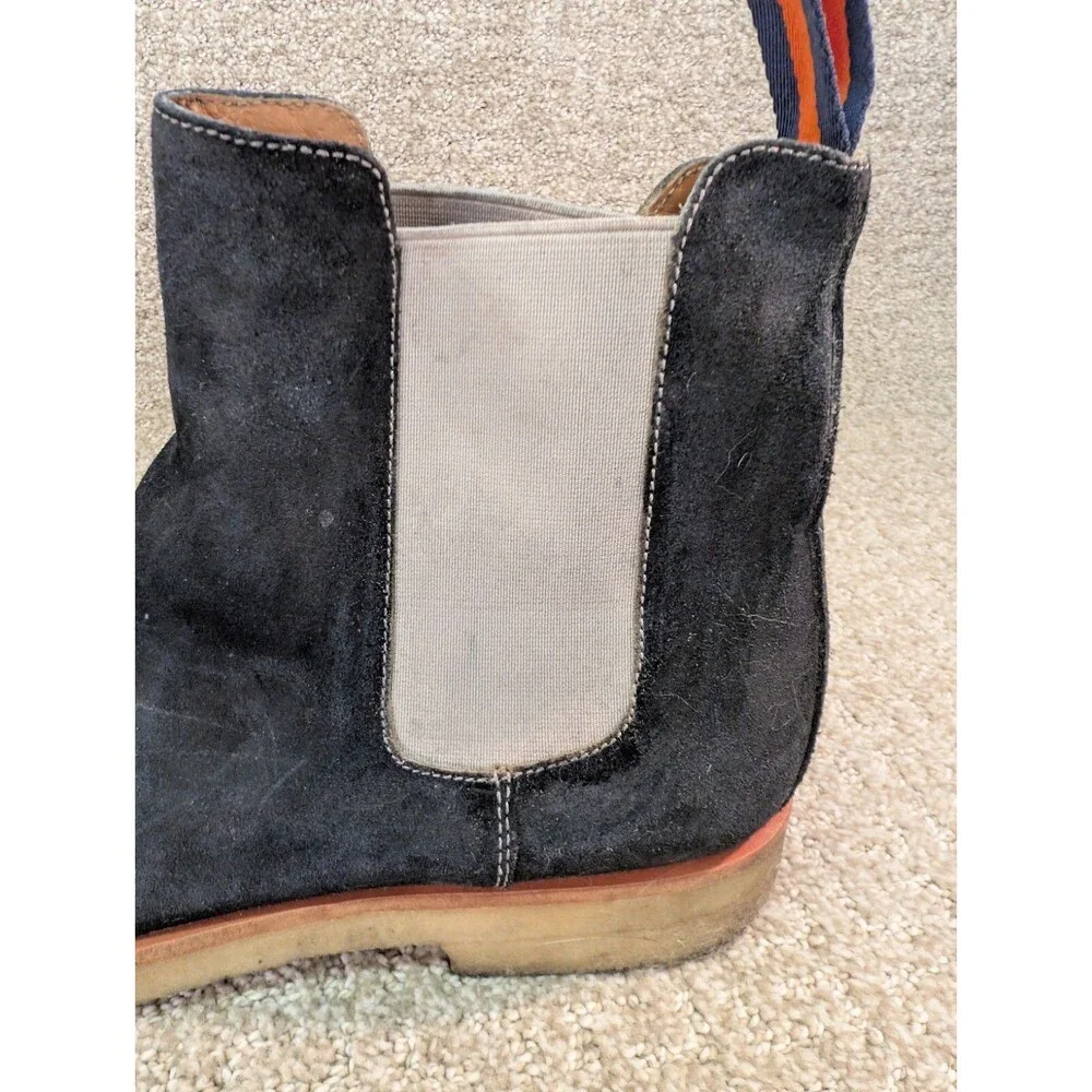 New Republic Sonoma Men Size 11 Chelsea Boots Blue Suede Upper Casual Dress Shoe